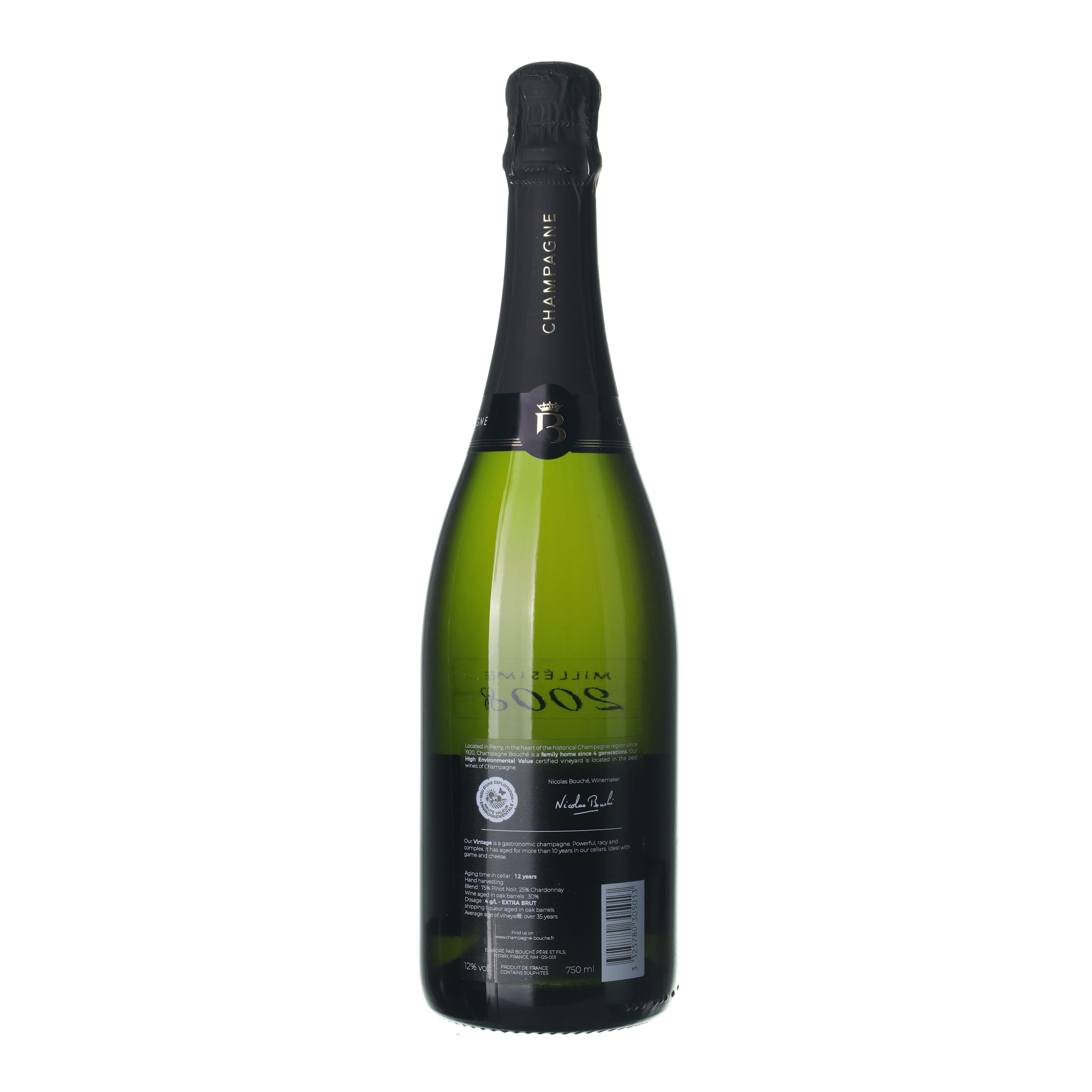 2008 Champagne Bouché Extra Brut Millesime Vintage (0,75l) - Obrázek 2