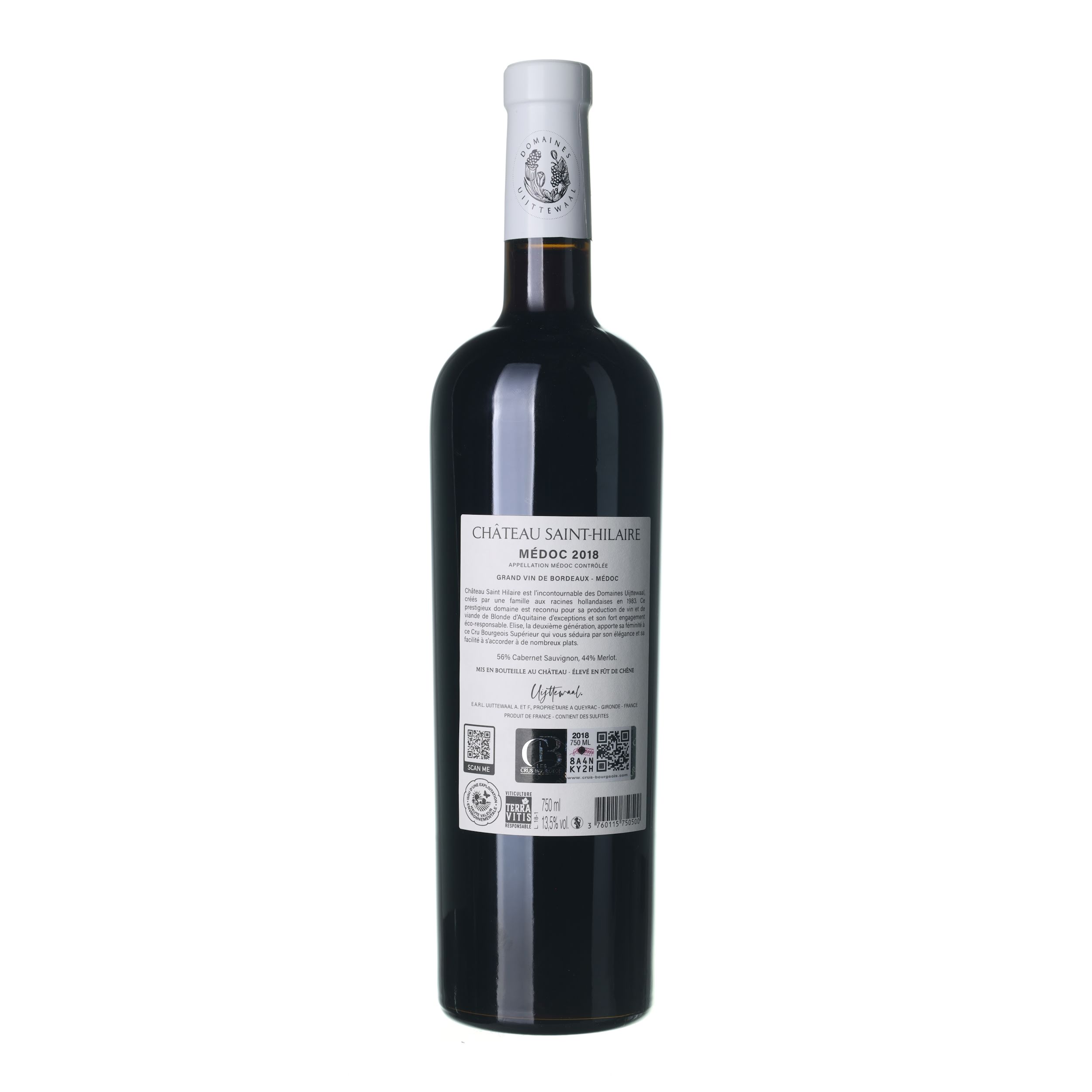 2018 Médoc Cru Bourgeois Supérieur Château Saint-Hilaire (0,75l) - Obrázek 2