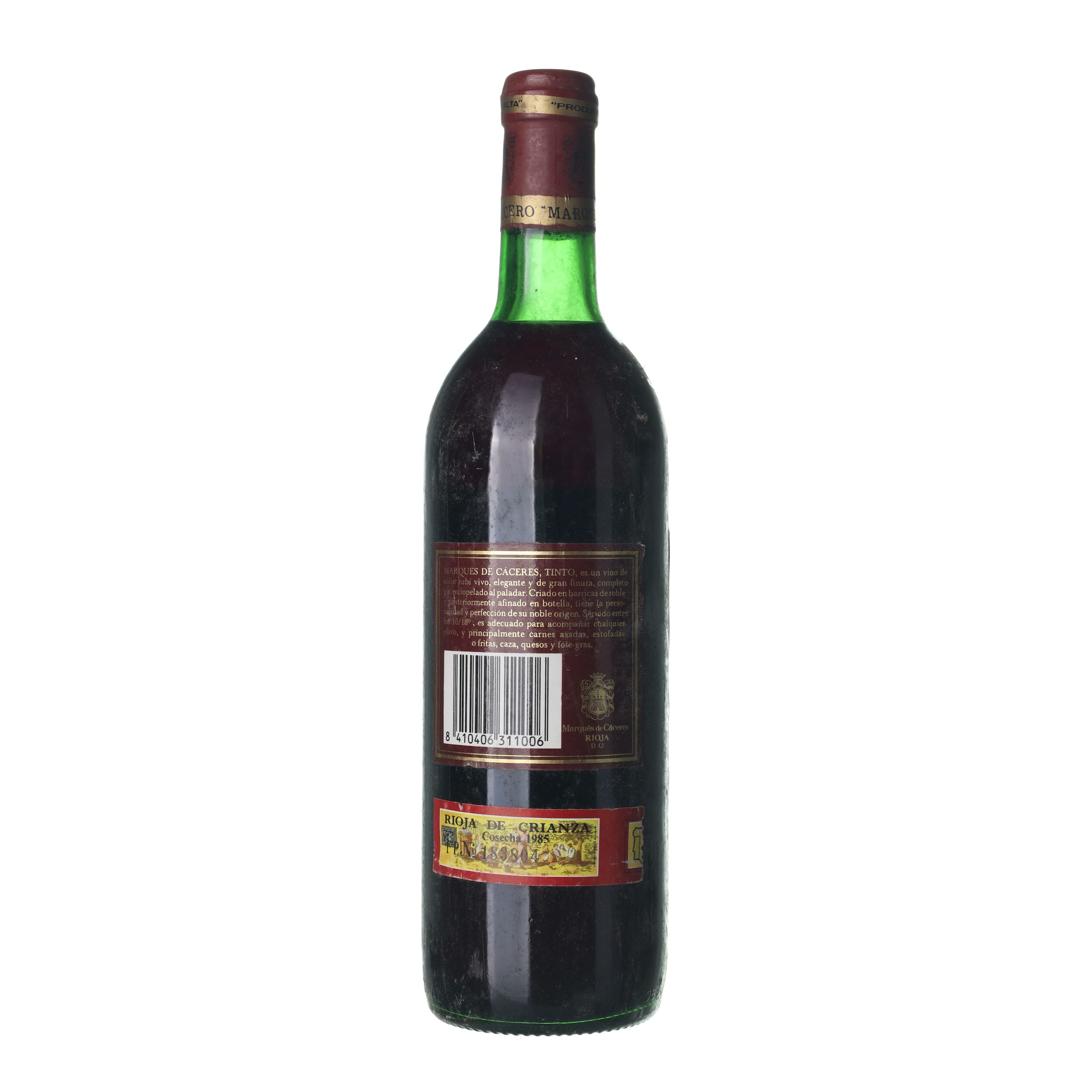 1985 Rioja Marqués de Cacéres (0,75l) - Obrázek 2