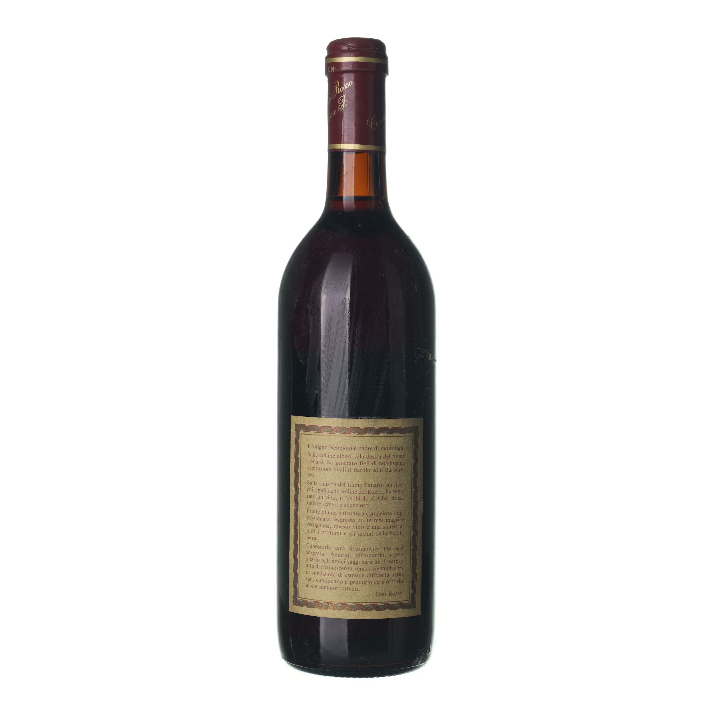 1986 Nebbiolo d´Alba Gigi Rosso (0,75l) - Obrázek 2