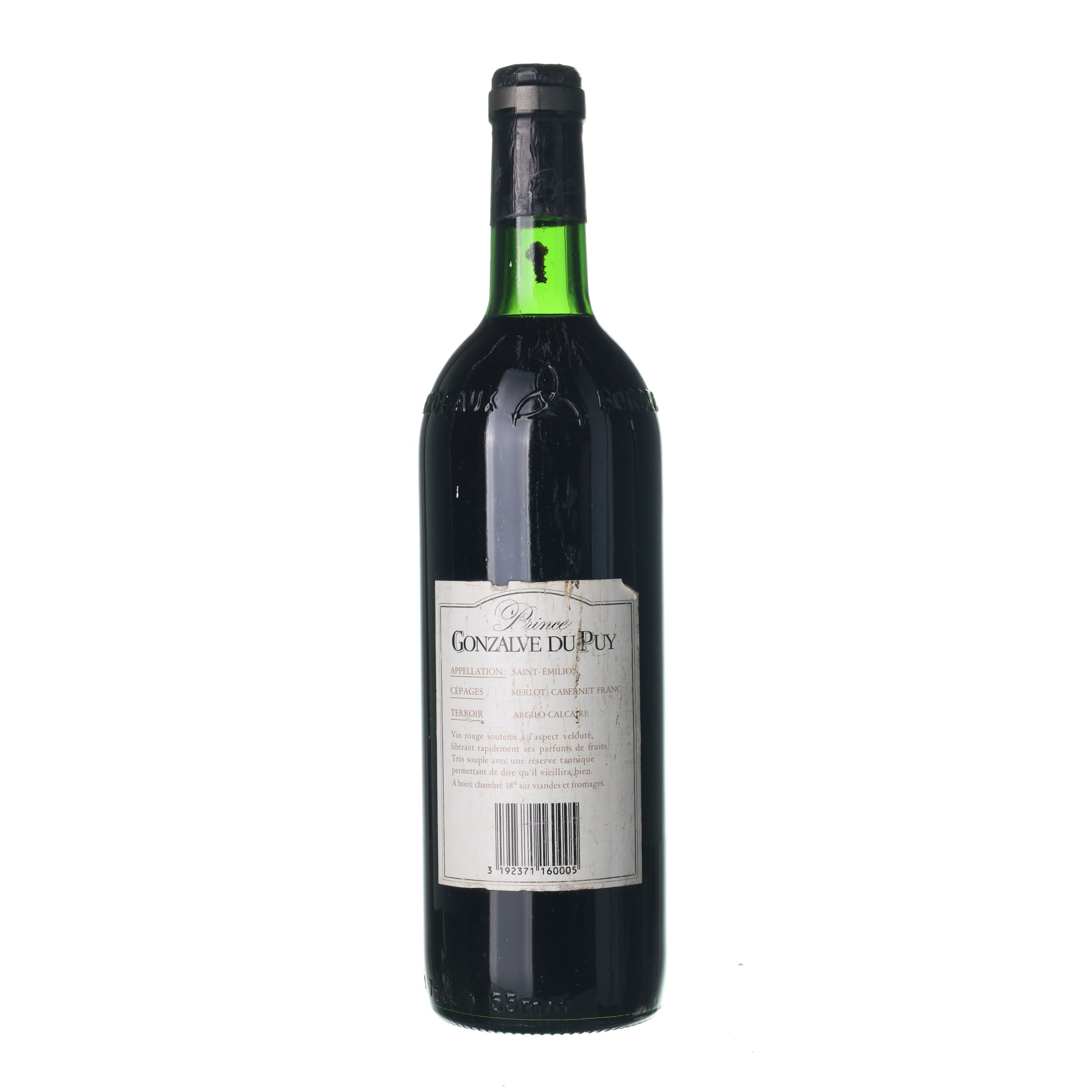 1986 Saint-Emilion Prince Gonzalve du Puy (0,75l) - Obrázek 2