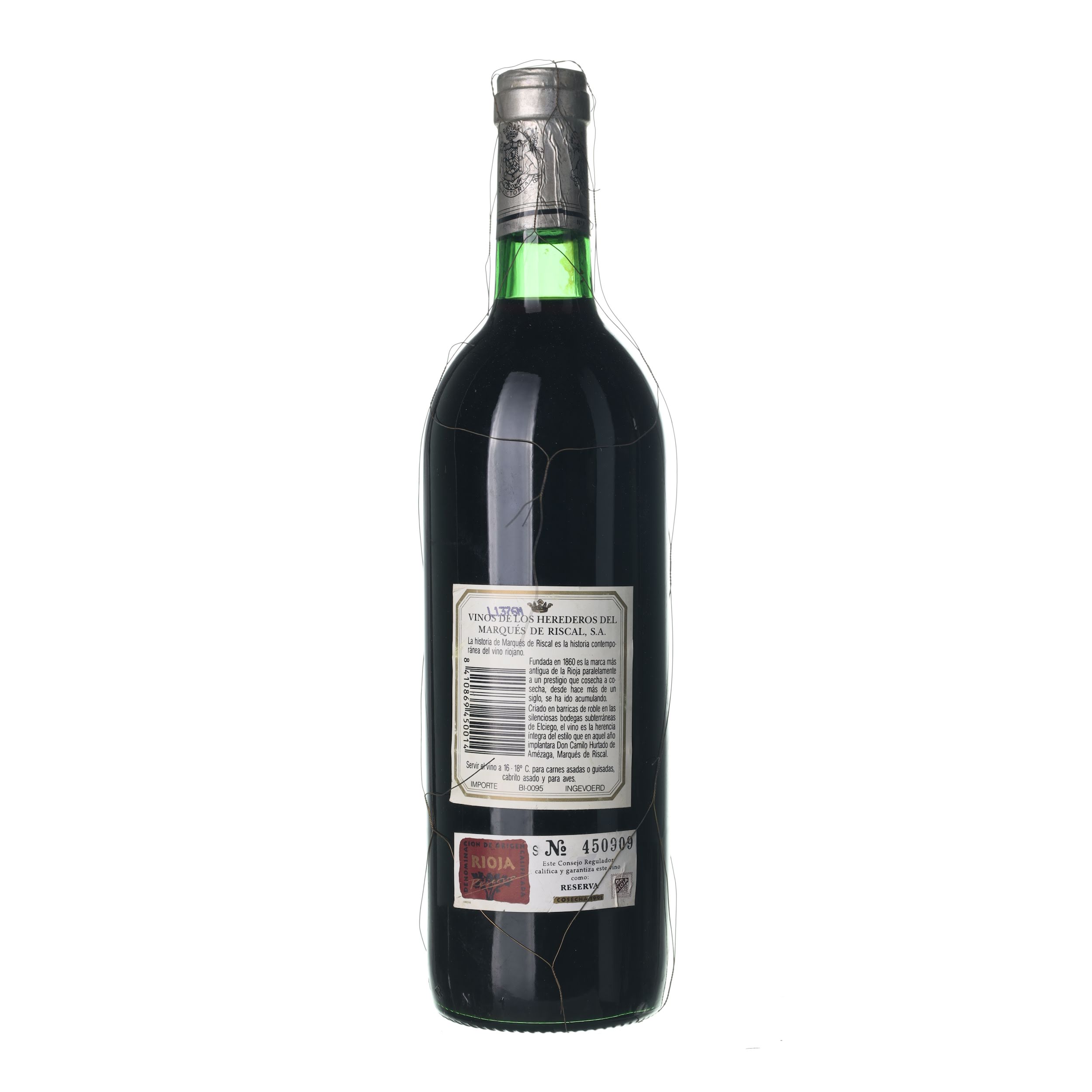 1991 Rioja Reserva Marqués de Riscal (0,75l) - Obrázek 2