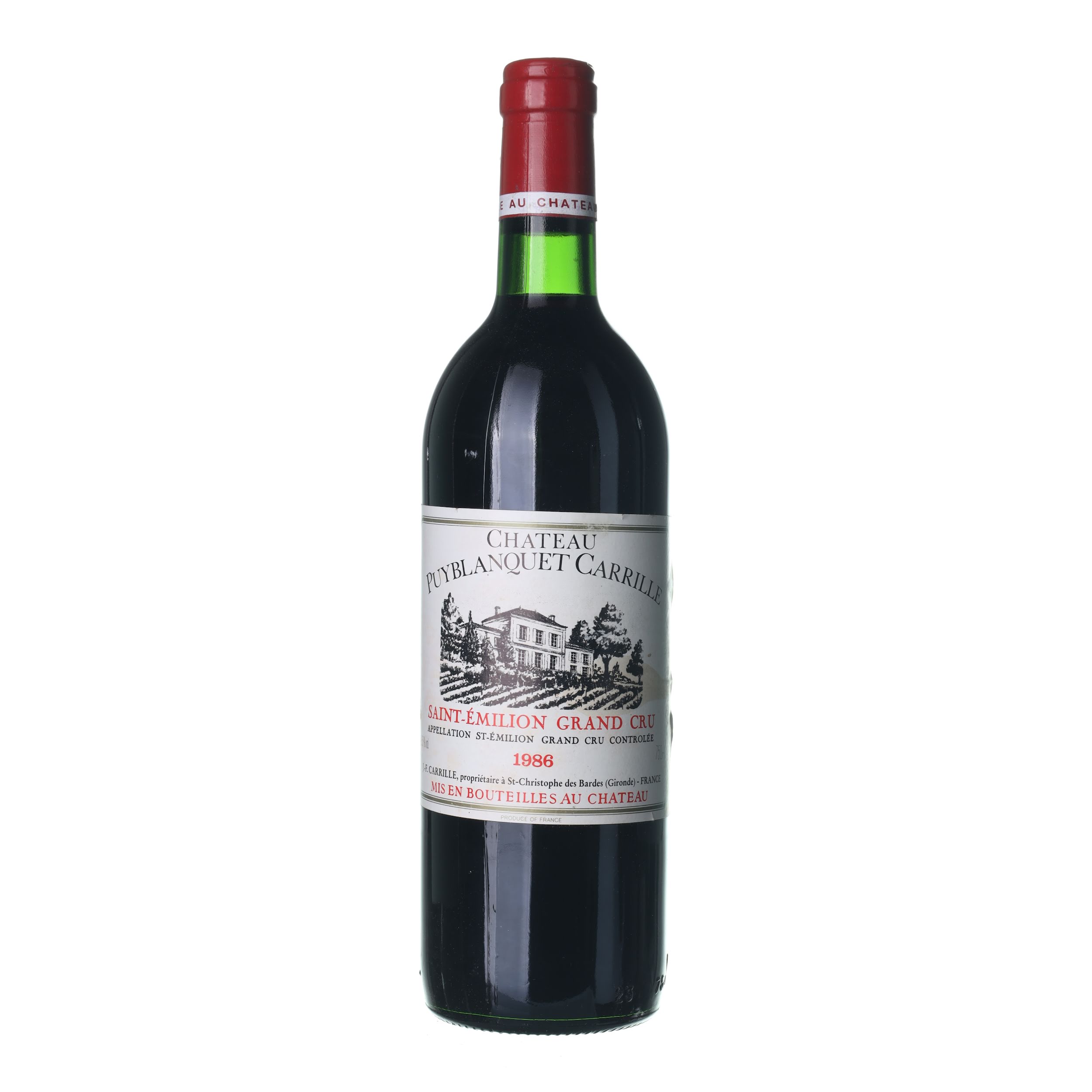 1986 Saint-Emilion Grand Cru Chateau Puyblanquet Carrile (0,75l)