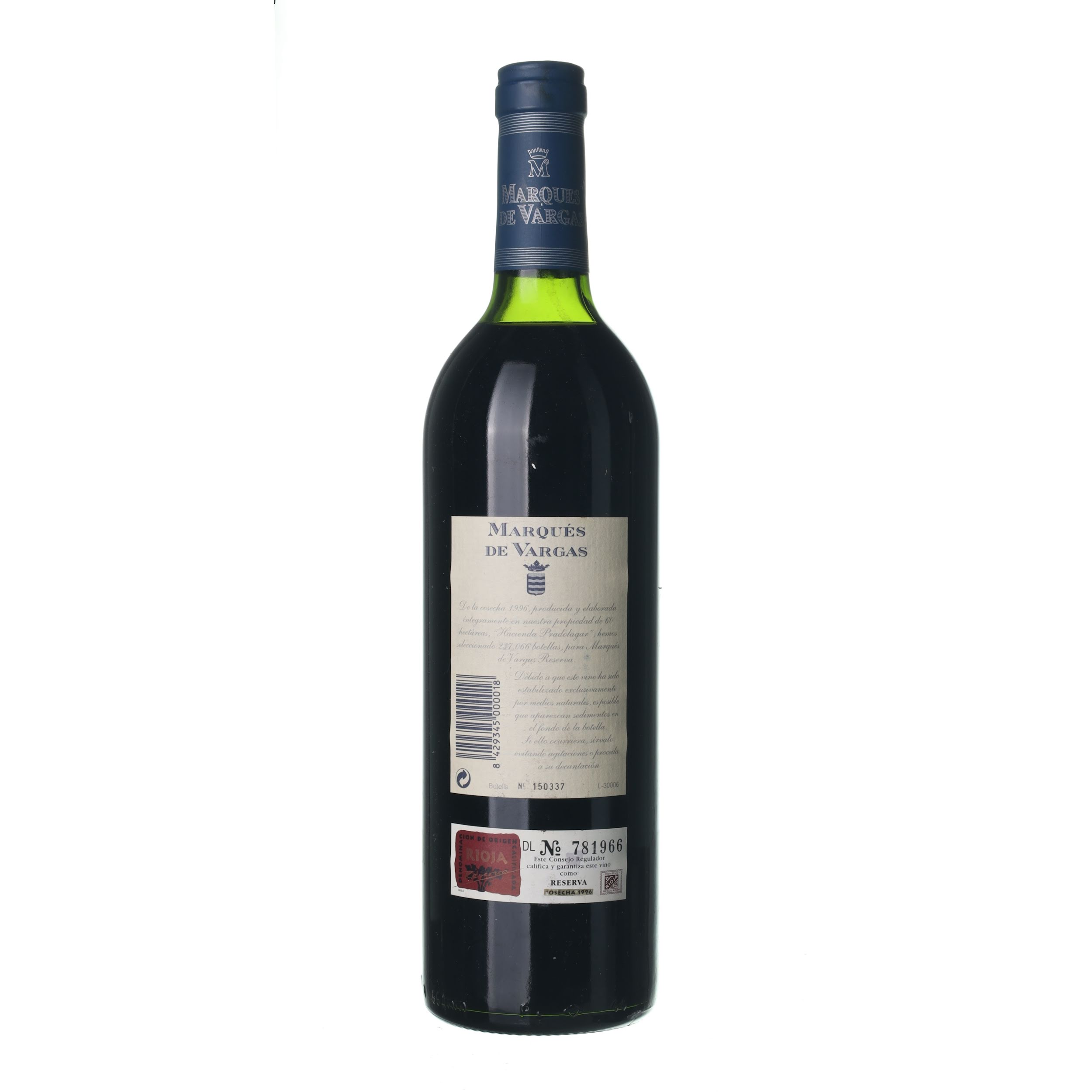 1996 Rioja Reserva Marqués de Vargas (0,75l) - Obrázek 2