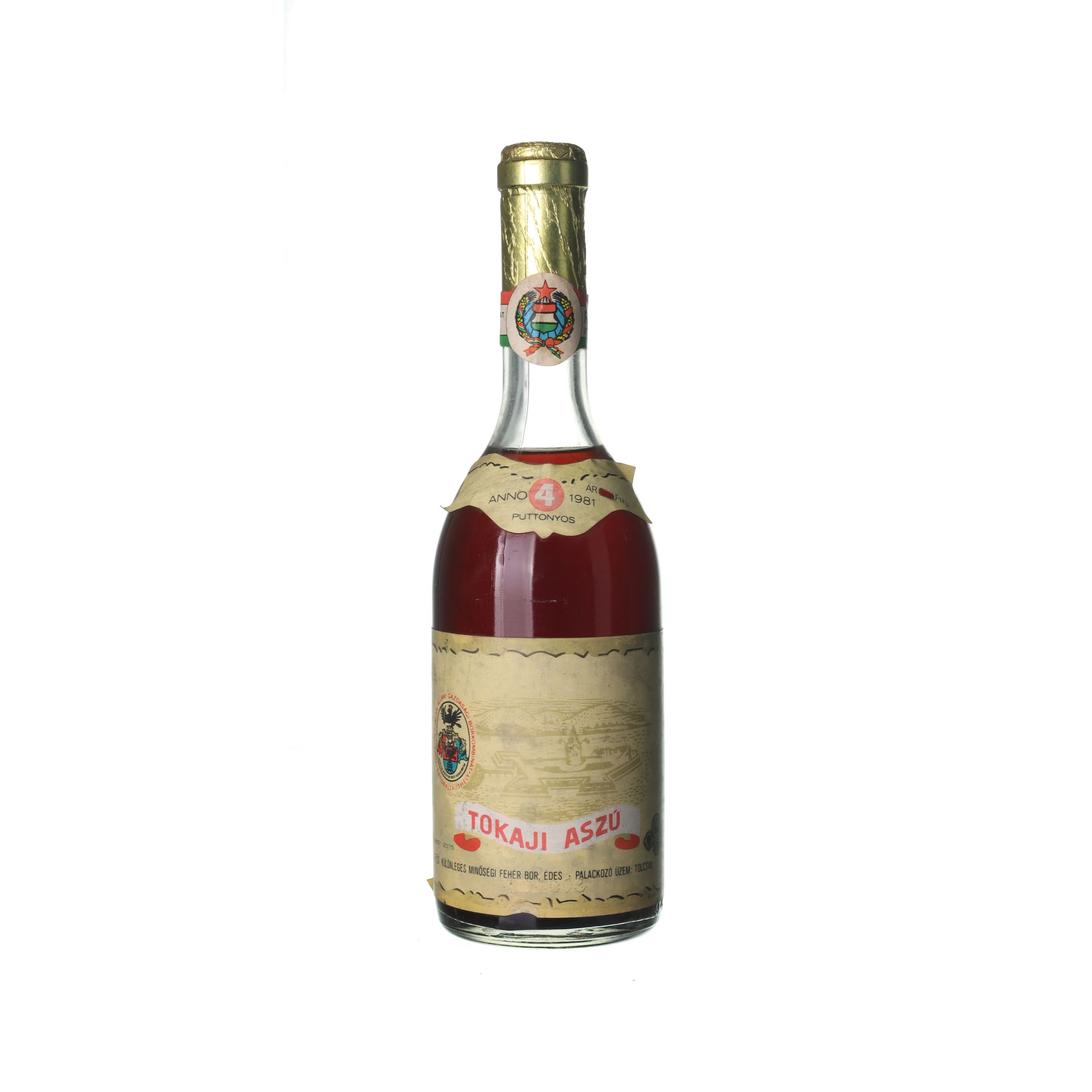 1981 Tokajské víno 4-putňový Tokajhegyaljai Állami Gazdasági Borkombinát (0,5l)