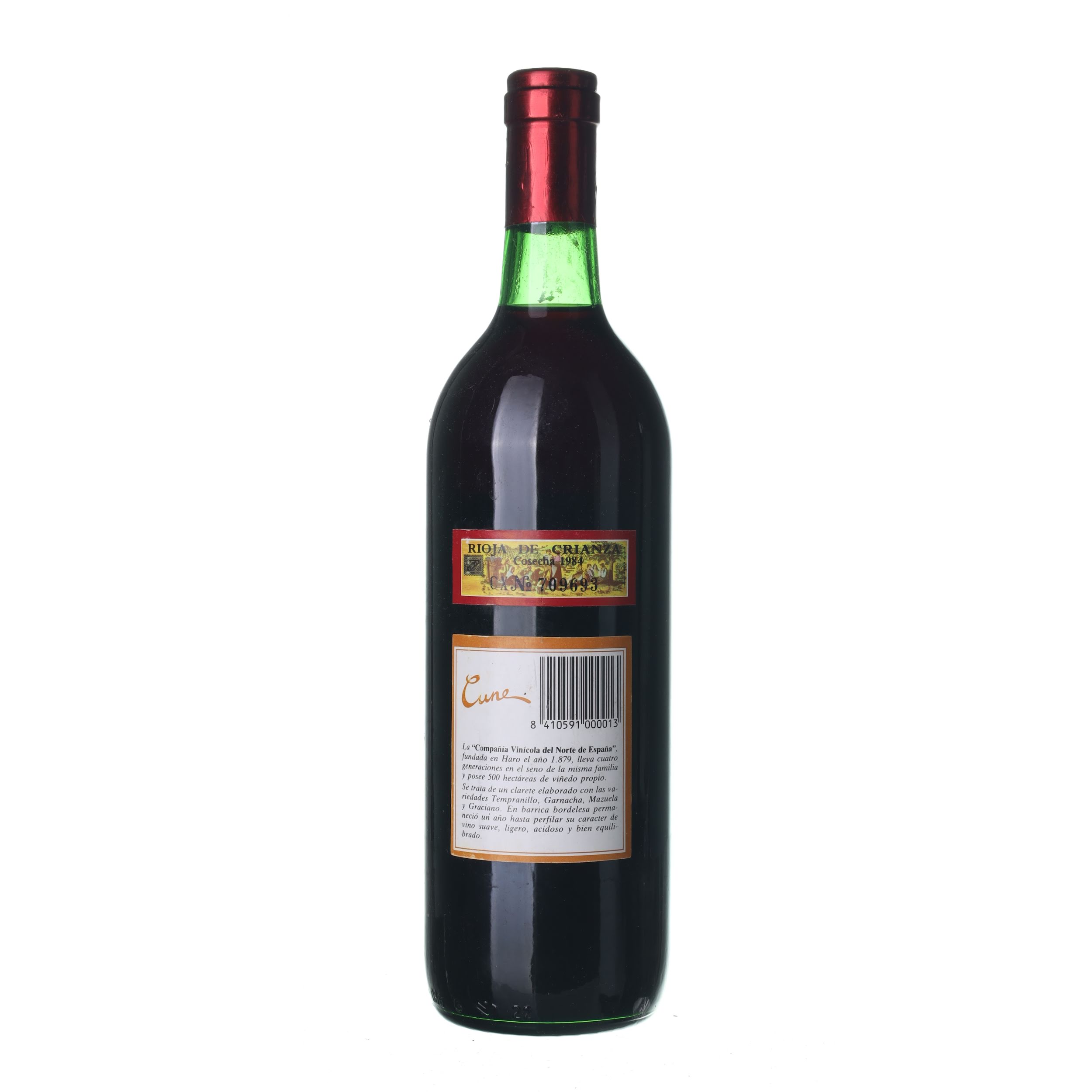 1984 Rioja Clarete Crianza Cune (0,75l) - Obrázek 2
