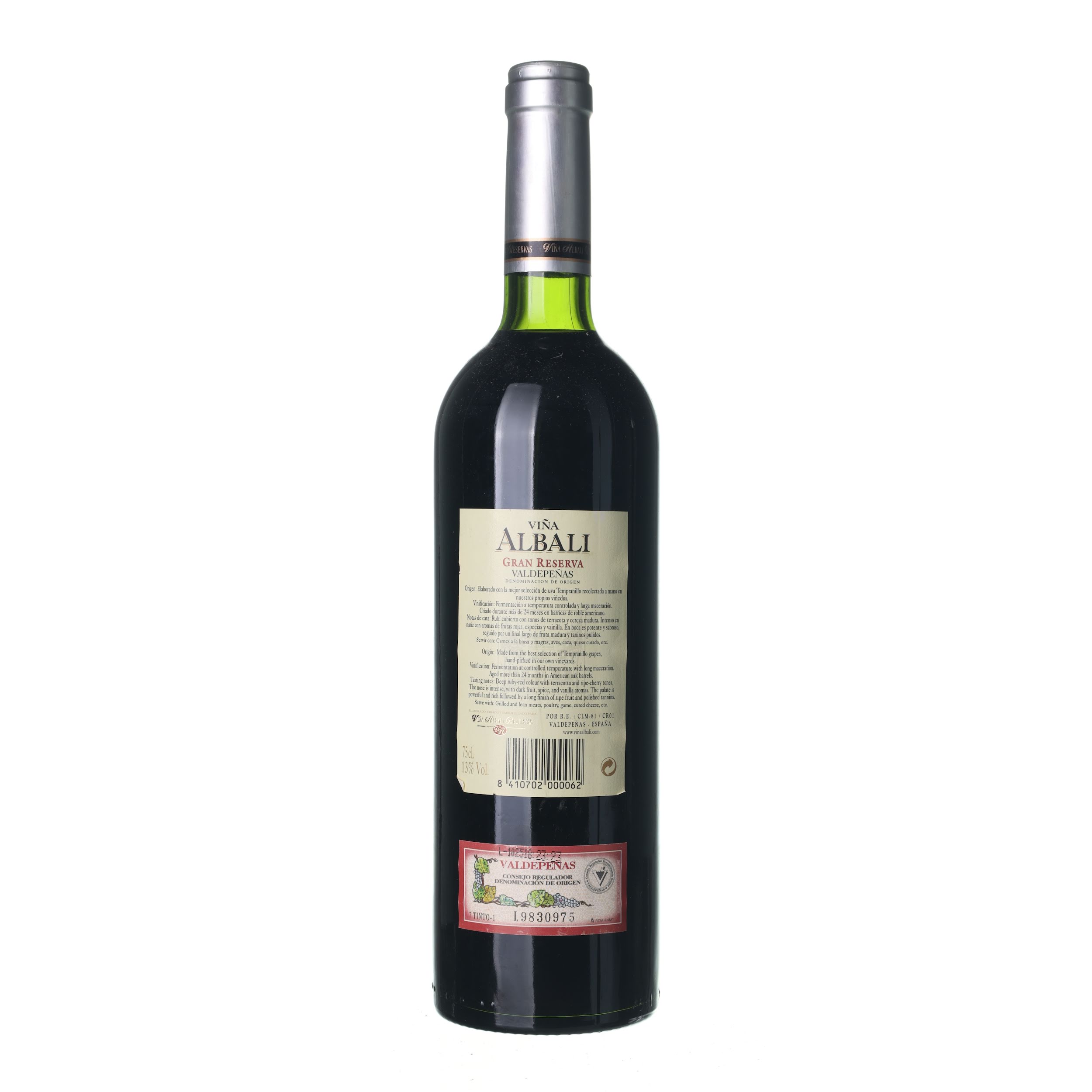 1997 Valdepeňas Gran Reserva Viña Albali (0,75l) - Obrázek 2