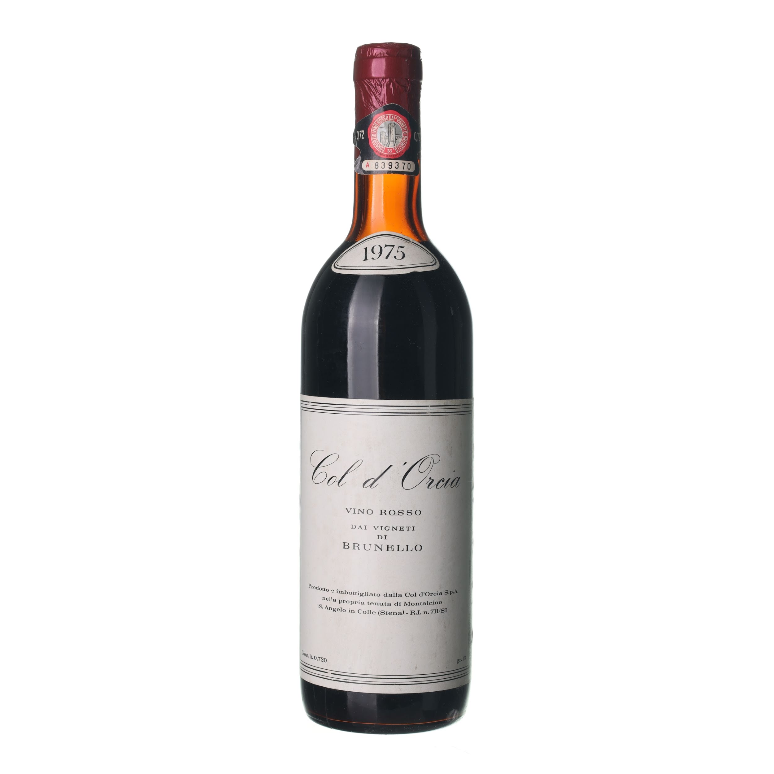 1975 Vino Rosso dai Vigneti di Brunello Col D'Orcia (0,75l)