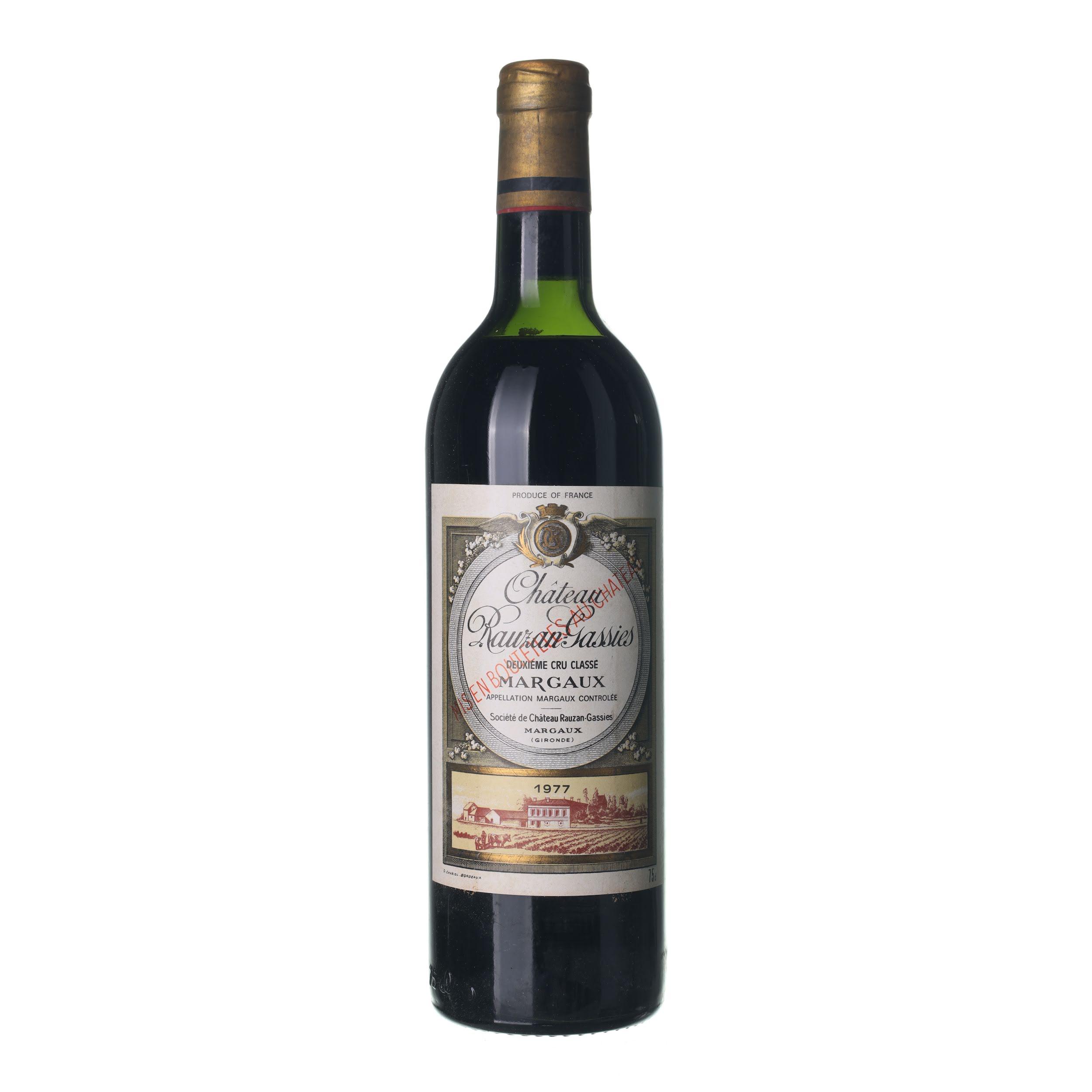1977 Margaux Premier Cru Château Rauzan Gassies (0,75l)