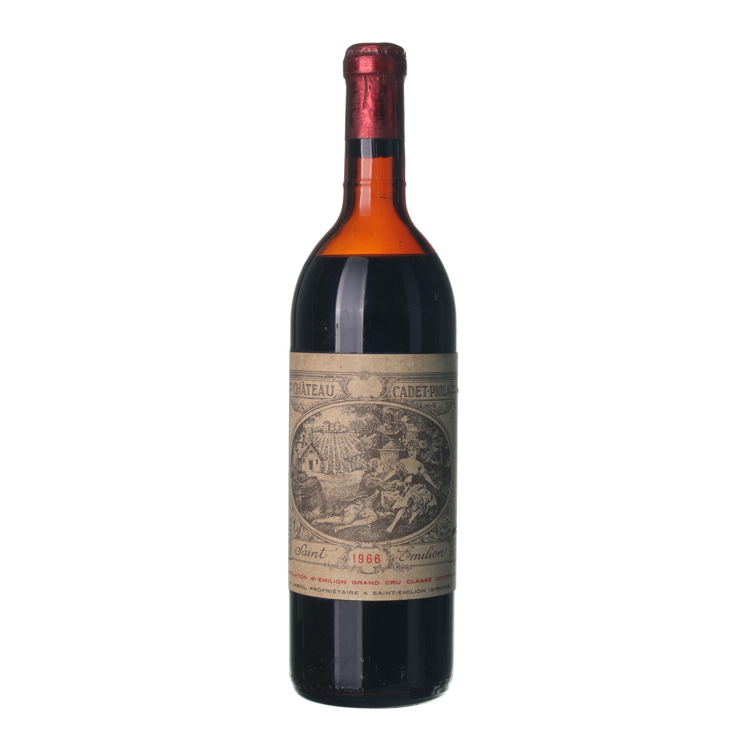 1966 Saint-Emilion Grand Cru Chateau Cadet-Piola (0,75l)