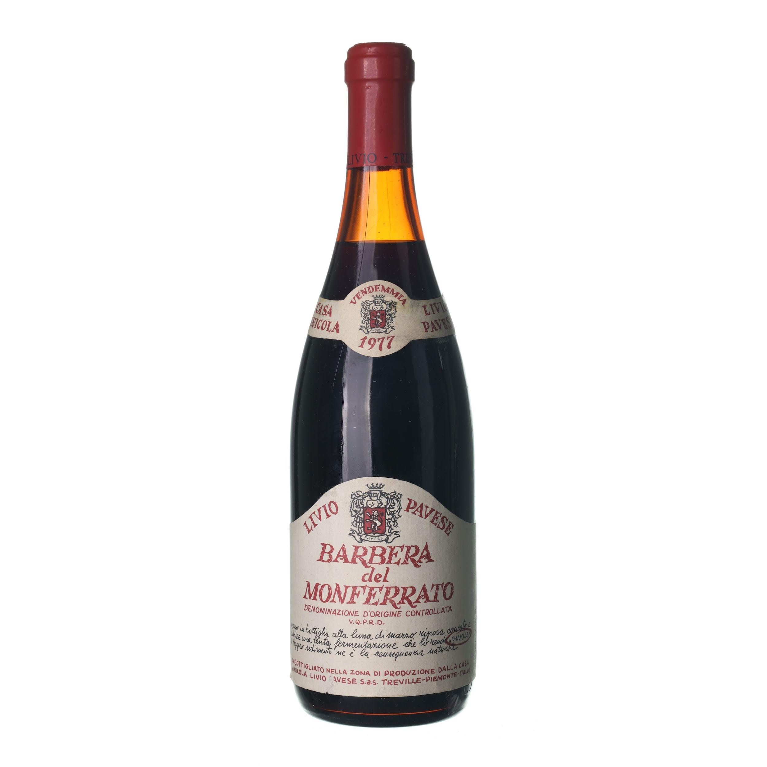 1977 Barbera del Monferrato Livio Pavese (0,75l)